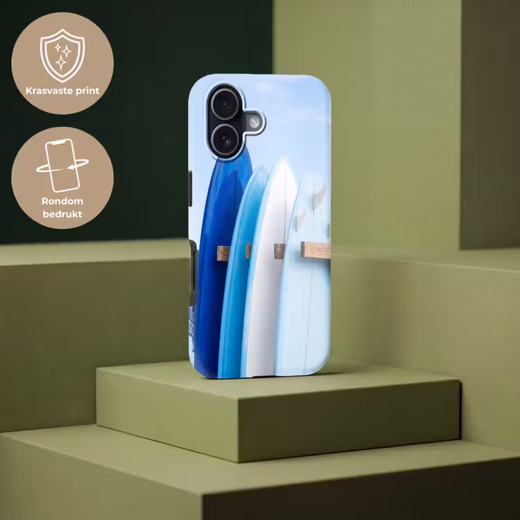 Surfplank - Strand - Zomer - Blauw - Water Toughcase MagSafe Apple iPhone 17 klein -USP_PrintM_NL