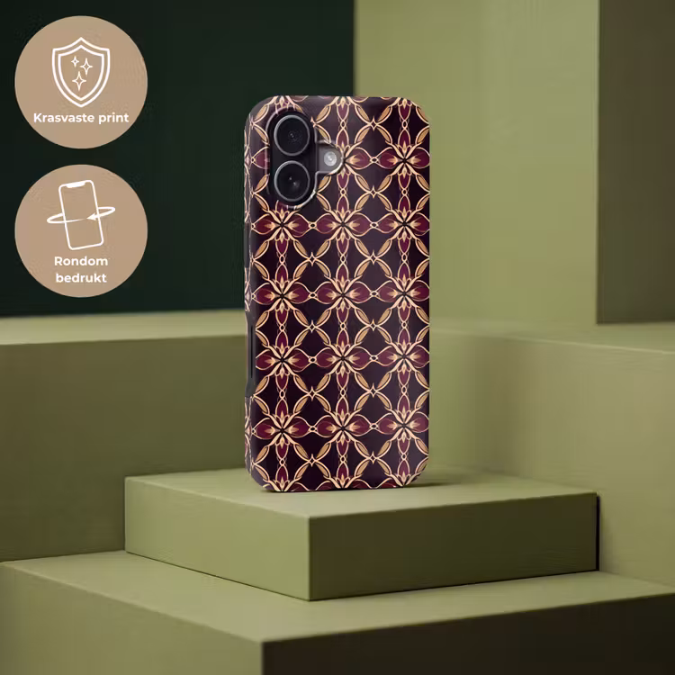 Symmetrisch - Tegel - Burgundy Toughcase MagSafe Apple iPhone 17 klein 1017 -USP_PrintM_NL