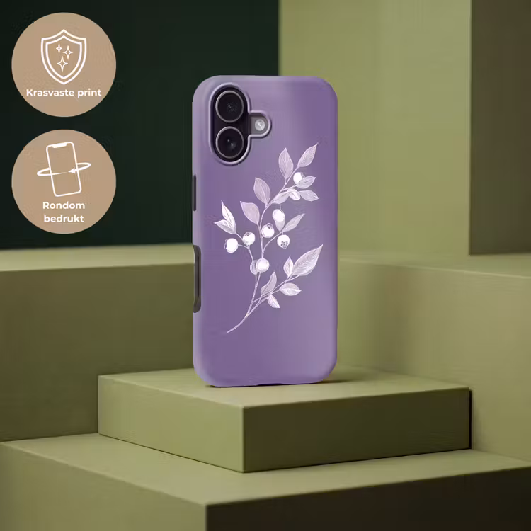 Tak - Sierlijk - Bladeren - Minimalistisch Toughcase MagSafe Apple iPhone 17 klein -USP_PrintM_NL