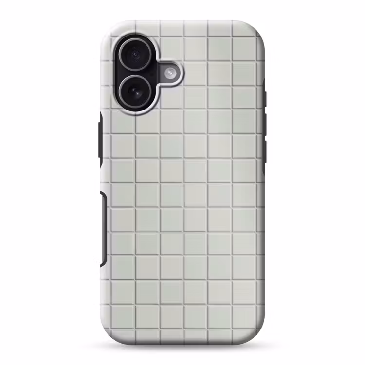 Tegel - Patroon - Lichtgroen Toughcase MagSafe Apple iPhone 17 klein 1017 -3d