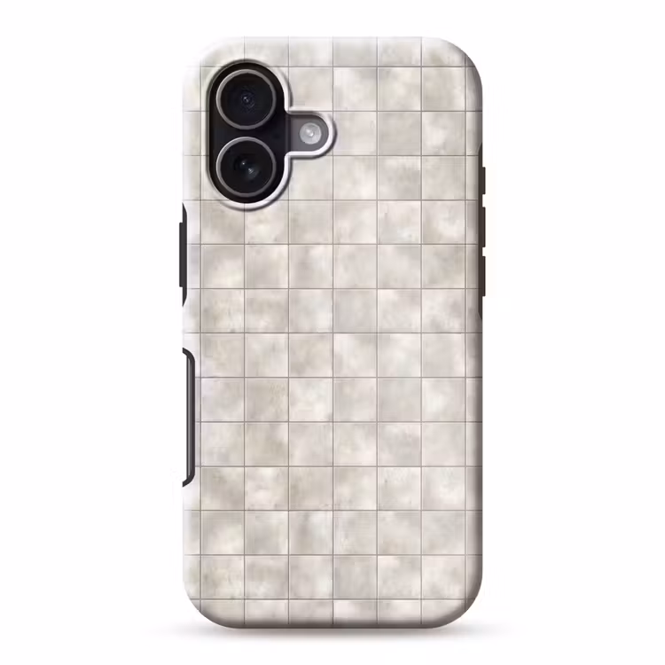 Tegels - Natuurlijk - Grijs Toughcase MagSafe Apple iPhone 17 klein 1017 -3d