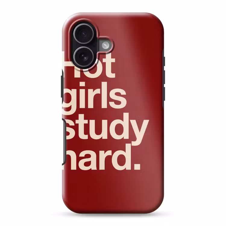 Tekst - Studie - Motivatie - Modern - Rood Toughcase MagSafe Apple iPhone 17 klein -3d