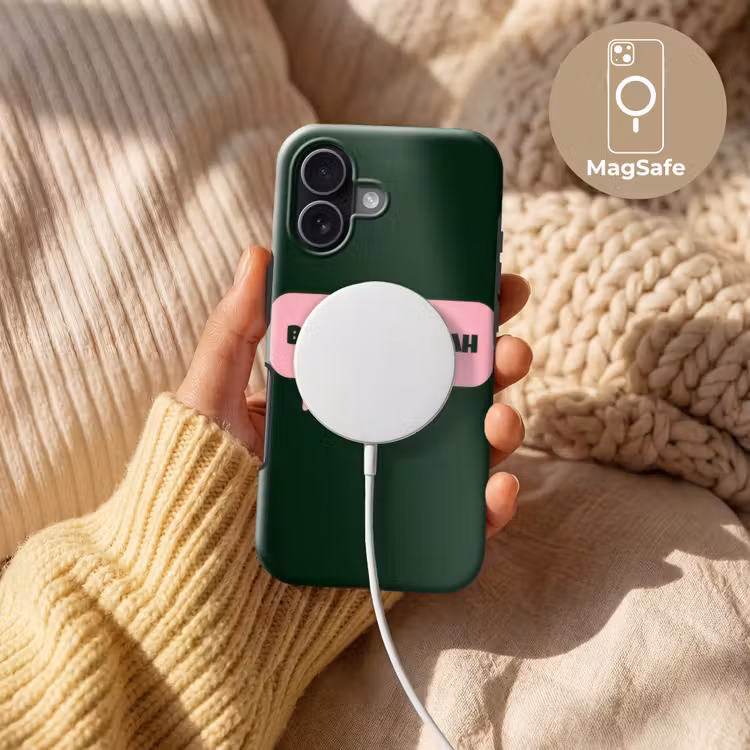 Tekstwolk - BLAH BLAH BLAH - Roze Toughcase MagSafe Apple iPhone 17 klein -USP_MagsafeV