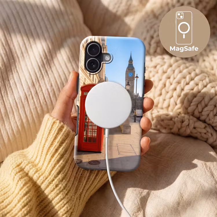 Telefooncel - Rood - Londen - Stad - Architectuur Toughcase MagSafe Apple iPhone 17 klein -USP_MagsafeV