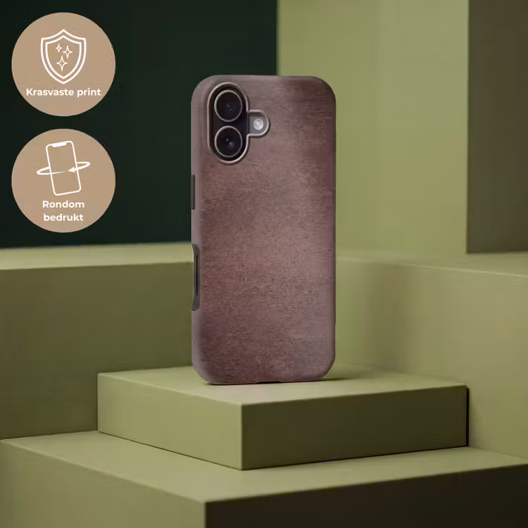 Textuur - Beton - Abstract - Donker - Bruin Toughcase MagSafe Apple iPhone 17 klein -USP_PrintM_NL