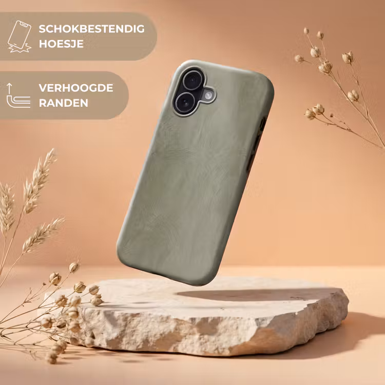 Textuur - Betonlook - Achtergrond - Modern - Groen Toughcase MagSafe Apple iPhone 17 klein -USP_RandenV_NL