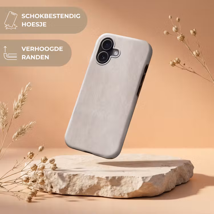 Textuur - Effen - Abstract - Beige Toughcase MagSafe Apple iPhone 17 klein -USP_RandenV_NL