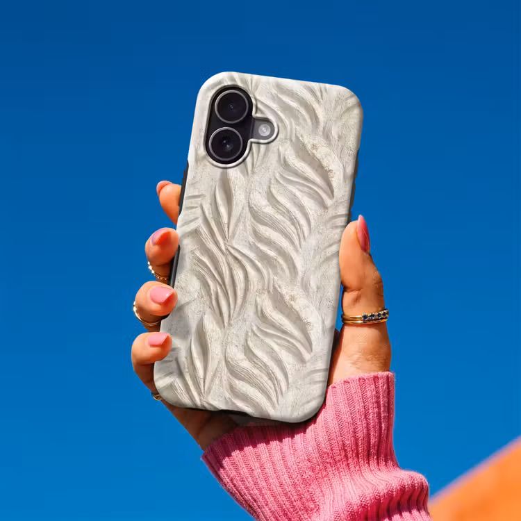 Textuur - Reliëf - Beige Toughcase MagSafe Apple iPhone 17 klein 1017 -Sfeer1V
