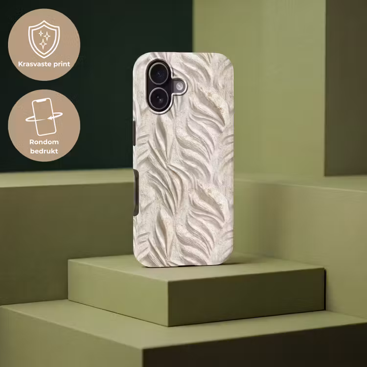 Textuur - Reliëf - Beige Toughcase MagSafe Apple iPhone 17 klein 1017 -USP_PrintM_NL