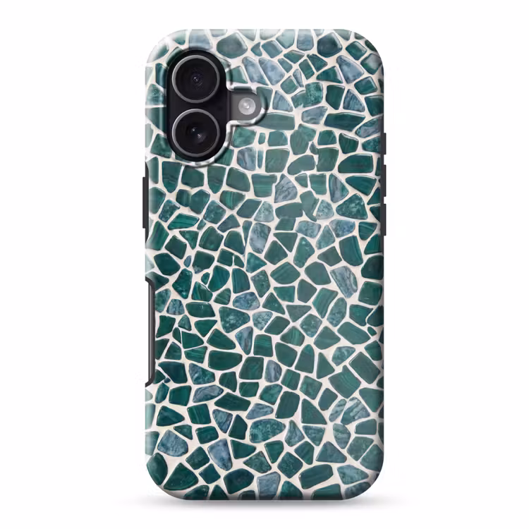 Textuur - Steen - Groen - Abstract - Patroon Toughcase MagSafe Apple iPhone 17 klein -3d
