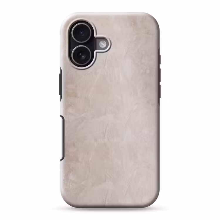 Textuur - Wand - Modern - Beige - Abstract Toughcase MagSafe Apple iPhone 17 klein -3d