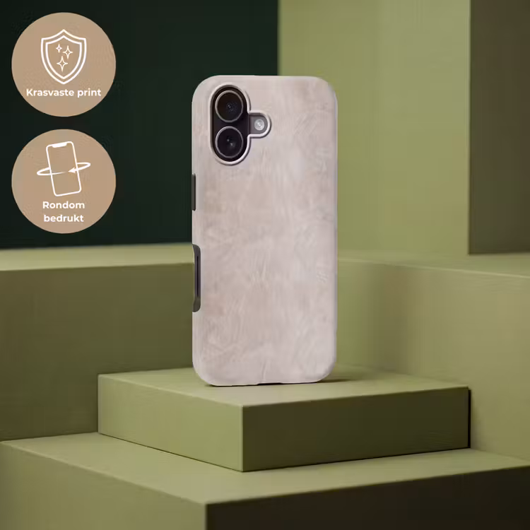 Textuur - Wand - Modern - Beige - Abstract Toughcase MagSafe Apple iPhone 17 klein -USP_PrintM_NL