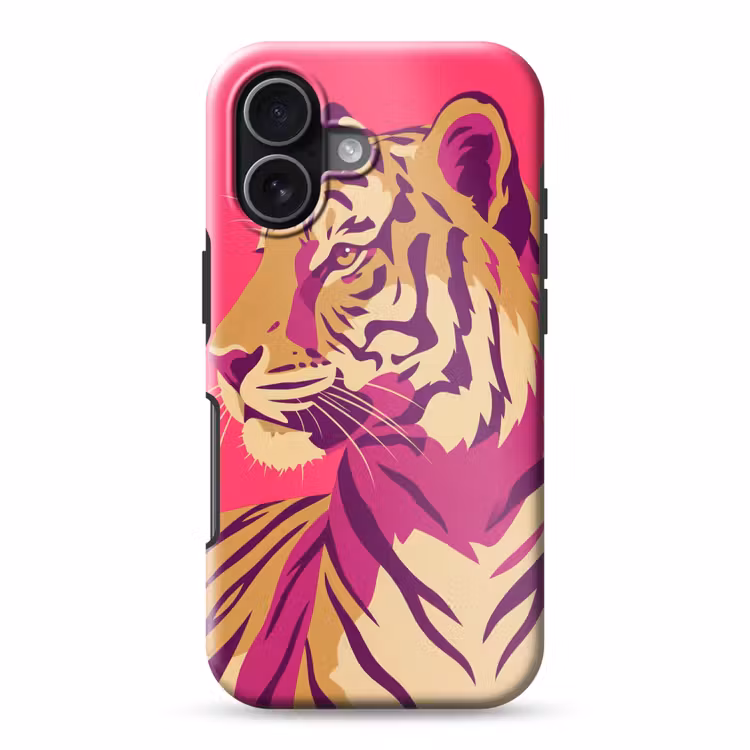 Tijger - Modern - Neon Toughcase MagSafe Apple iPhone 17 klein -3d