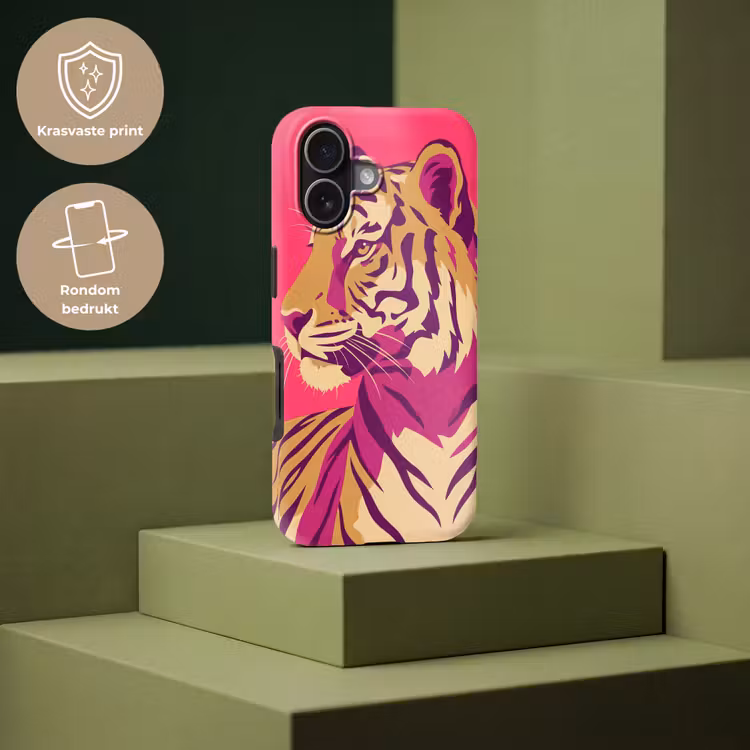 Tijger - Modern - Neon Toughcase MagSafe Apple iPhone 17 klein -USP_PrintM_NL