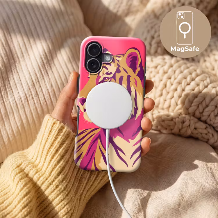 Tijger - Modern - Neon Toughcase MagSafe Apple iPhone 17 klein -USP_MagsafeV