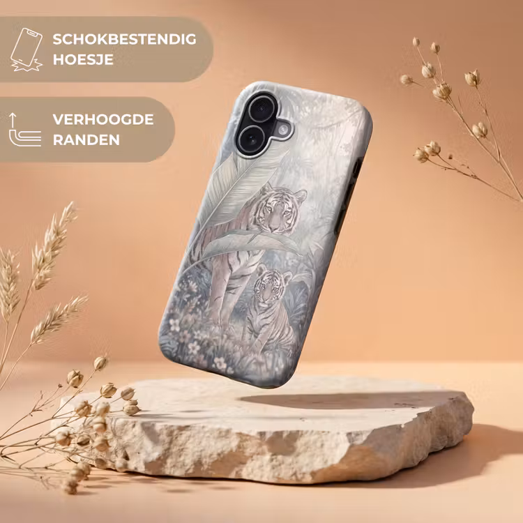 Tijger - Welp - Jungle - Illustratie - Dieren Toughcase MagSafe Apple iPhone 17 klein -USP_RandenV_NL