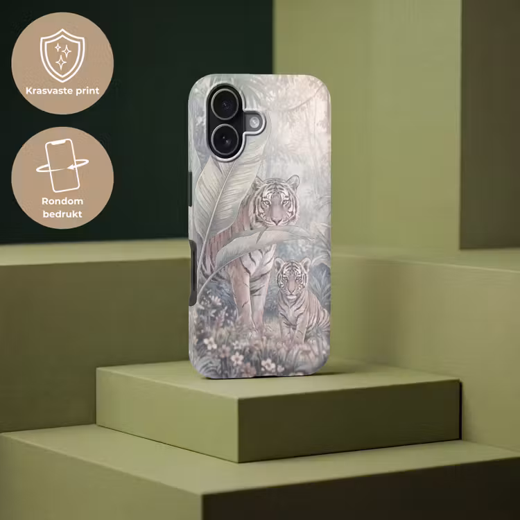 Tijger - Welp - Jungle - Illustratie - Dieren Toughcase MagSafe Apple iPhone 17 klein -USP_PrintM_NL