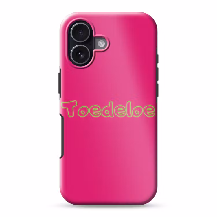 Toedeloe - Groen - Roze Toughcase MagSafe Apple iPhone 17 klein -3d