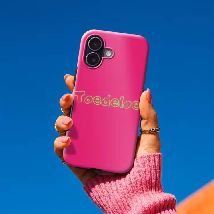 Toedeloe - Groen - Roze Toughcase MagSafe Apple iPhone 17 klein -Sfeer1V