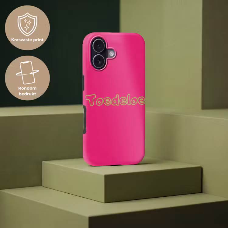 Toedeloe - Groen - Roze Toughcase MagSafe Apple iPhone 17 klein -USP_PrintM_NL
