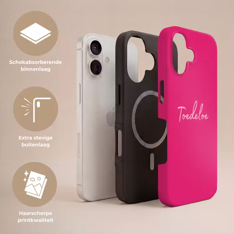Toedeloe - Roze Toughcase MagSafe Apple iPhone 17 klein -USP_Lagen_NL