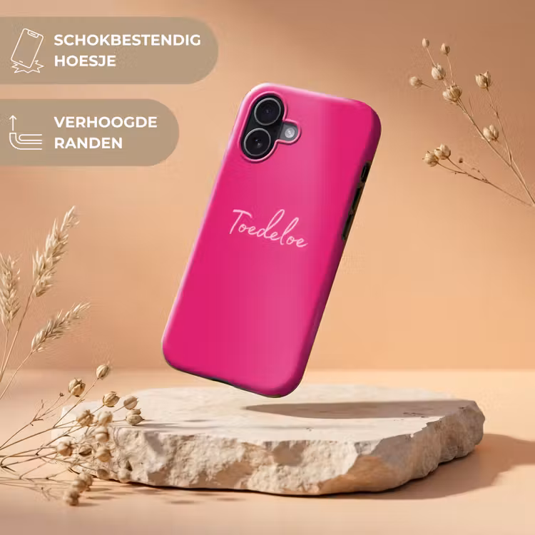 Toedeloe - Roze Toughcase MagSafe Apple iPhone 17 klein -USP_RandenV_NL