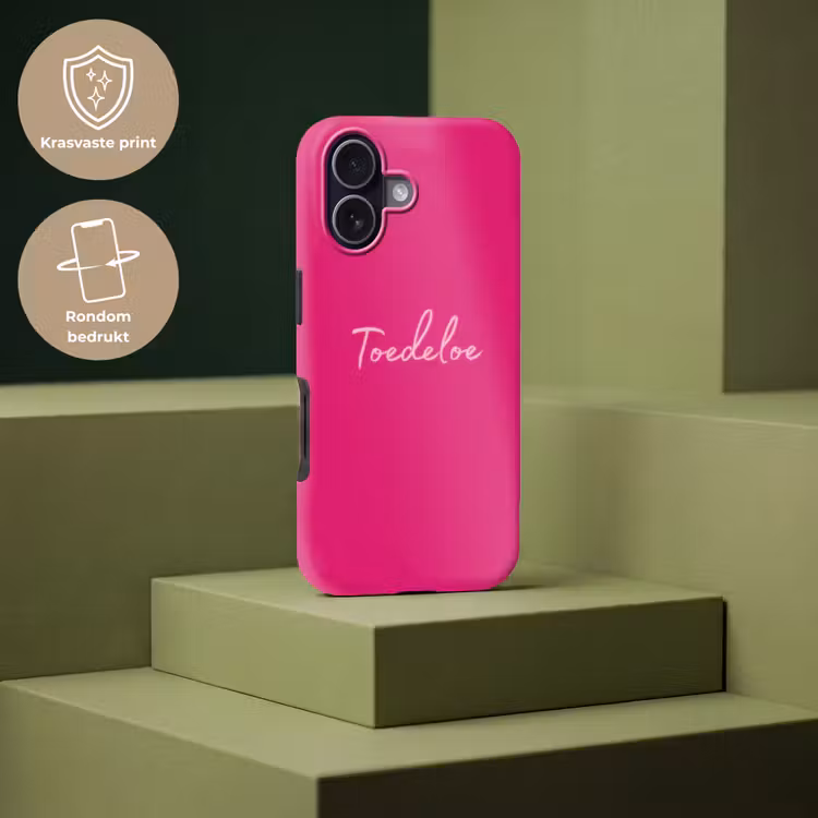 Toedeloe - Roze Toughcase MagSafe Apple iPhone 17 klein -USP_PrintM_NL
