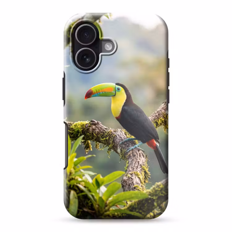 Toekan - Jungle - Natuur - Kleurrijk Toughcase MagSafe Apple iPhone 17 klein -3d