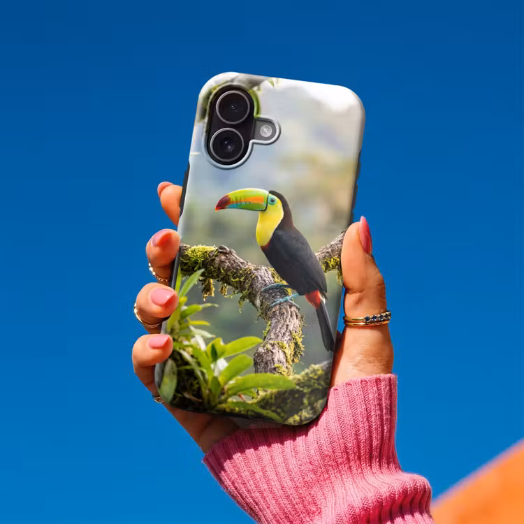 Toekan - Jungle - Natuur - Kleurrijk Toughcase MagSafe Apple iPhone 17 klein -Sfeer1V
