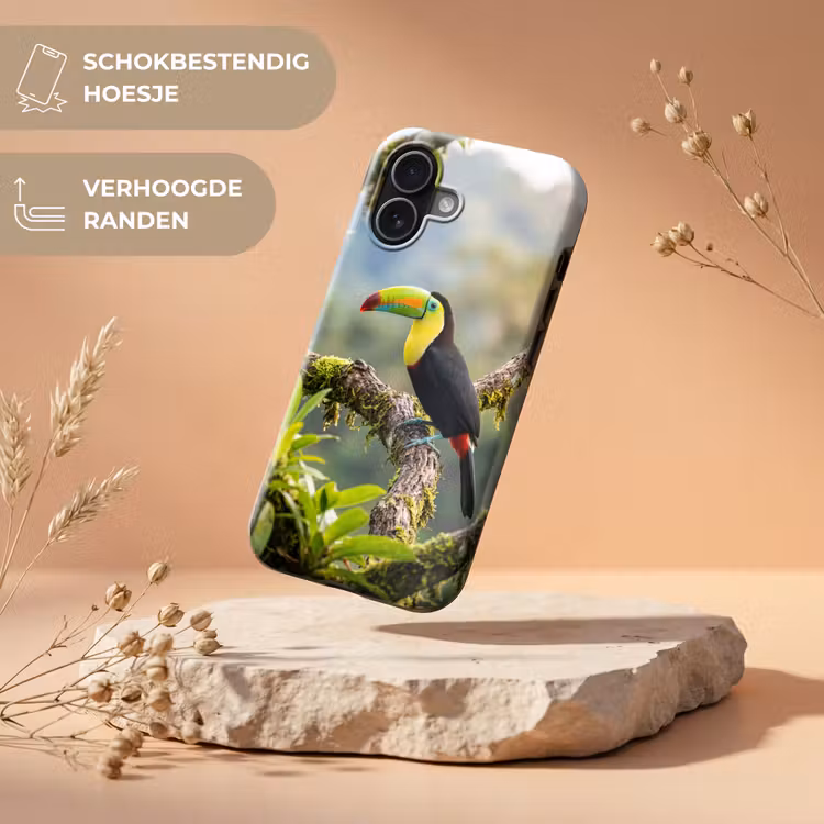 Toekan - Jungle - Natuur - Kleurrijk Toughcase MagSafe Apple iPhone 17 klein -USP_RandenV_NL