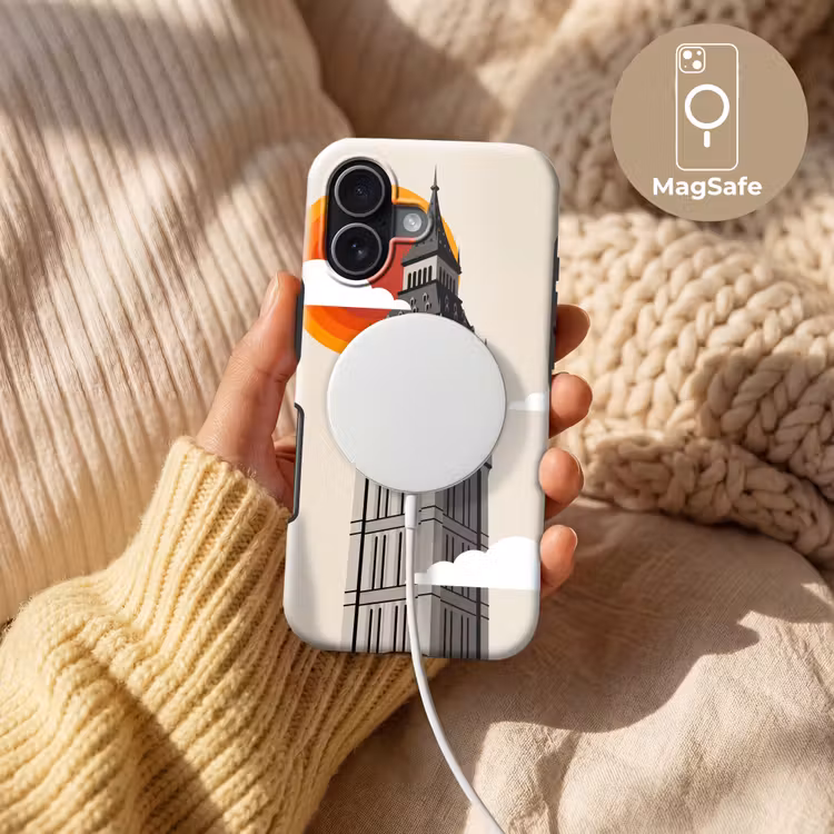 Toren - Klok - Londen - Architectuur - Retro Toughcase MagSafe Apple iPhone 17 klein -USP_MagsafeV
