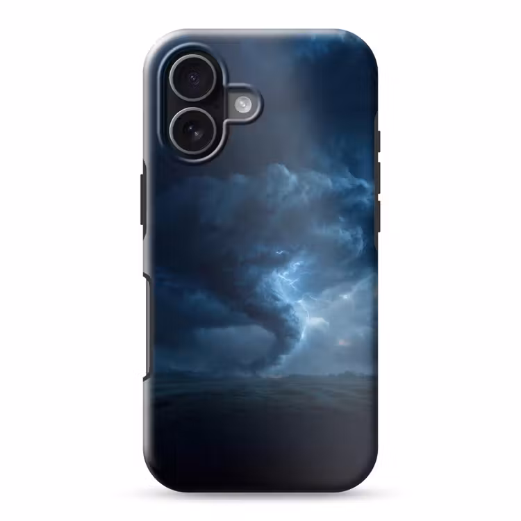 Tornado - Duister - Wolken Toughcase MagSafe Apple iPhone 17 klein -3d