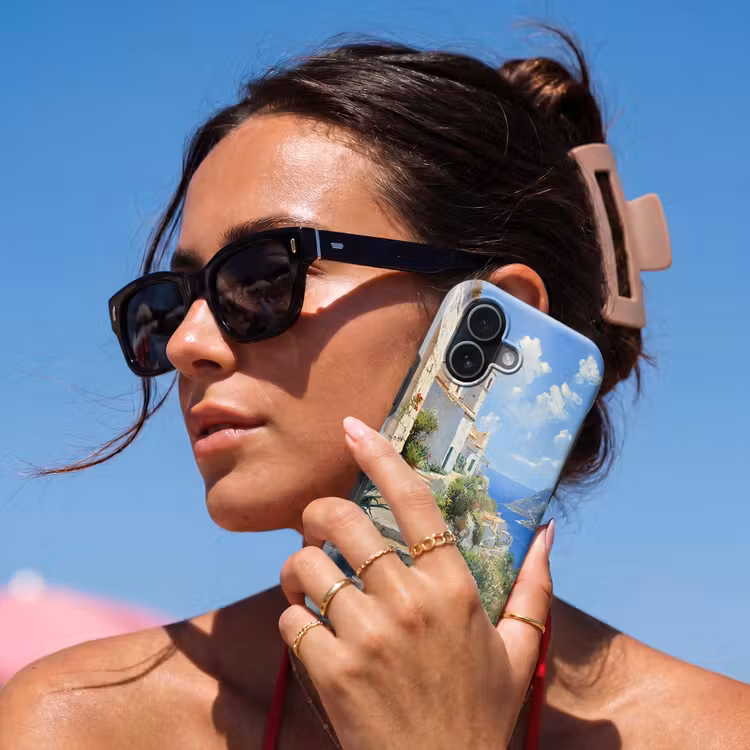 Trap - Huizen - Berglandschap - Zee Toughcase MagSafe Apple iPhone 17 klein -Sfeer2V