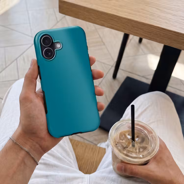 Tropical - Peacock - Blauw Toughcase MagSafe Apple iPhone 17 klein 1017 -Sfeer1M