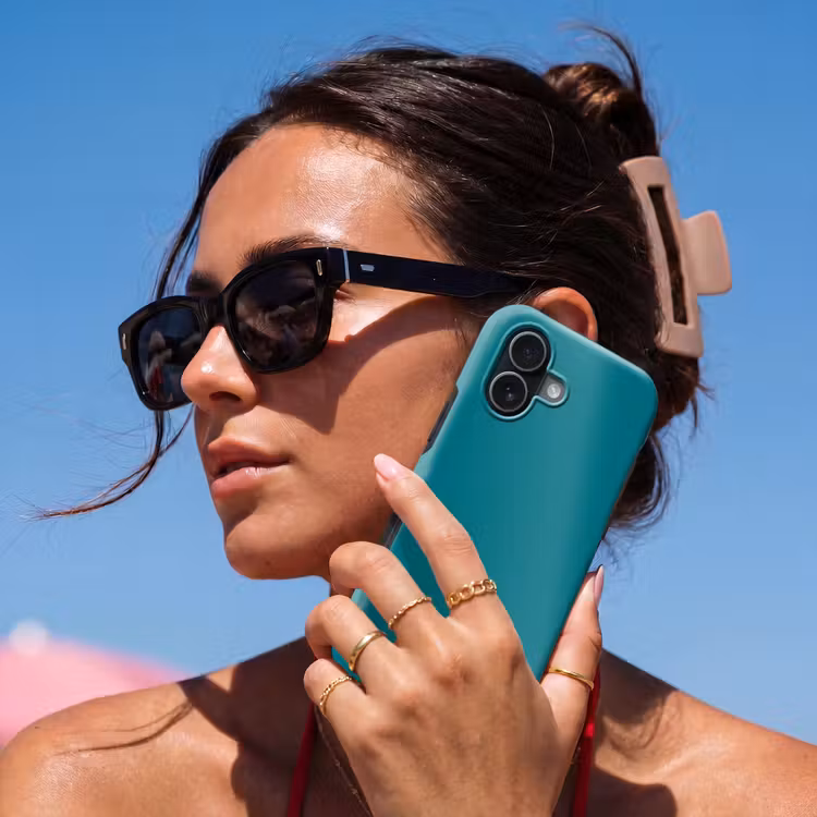 Tropical - Peacock - Blauw Toughcase MagSafe Apple iPhone 17 klein 1017 -Sfeer2V