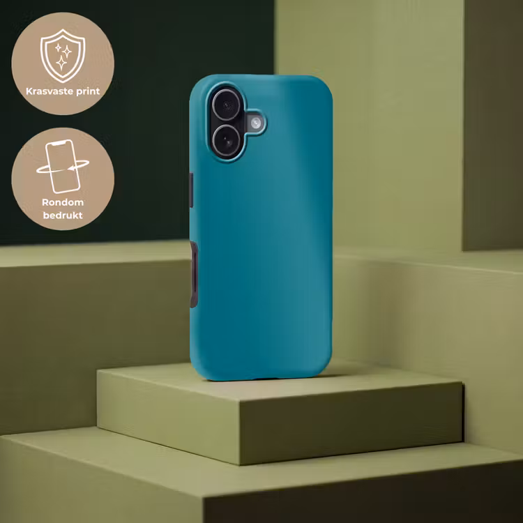Tropical - Peacock - Blauw Toughcase MagSafe Apple iPhone 17 klein 1017 -USP_PrintM_NL