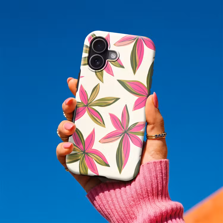 Tropisch - Bloem - Roze Toughcase MagSafe Apple iPhone 17 klein 1017 -Sfeer1V