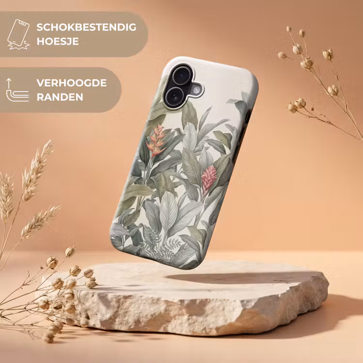 Tropisch - Planten - Modern - Groen Toughcase MagSafe Apple iPhone 17 klein -USP_RandenV_NL
