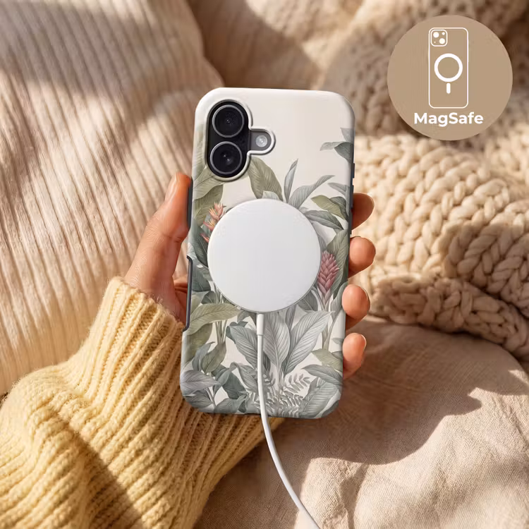 Tropisch - Planten - Modern - Groen Toughcase MagSafe Apple iPhone 17 klein -USP_MagsafeV