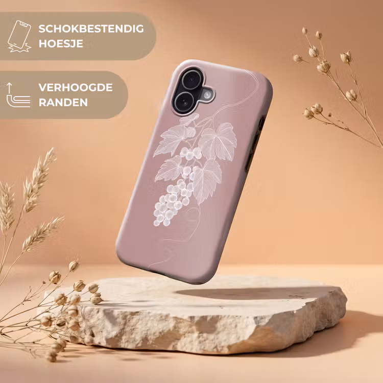 Tros - Druiven - Illustratie - Bladeren Toughcase MagSafe Apple iPhone 17 klein -USP_RandenV_NL