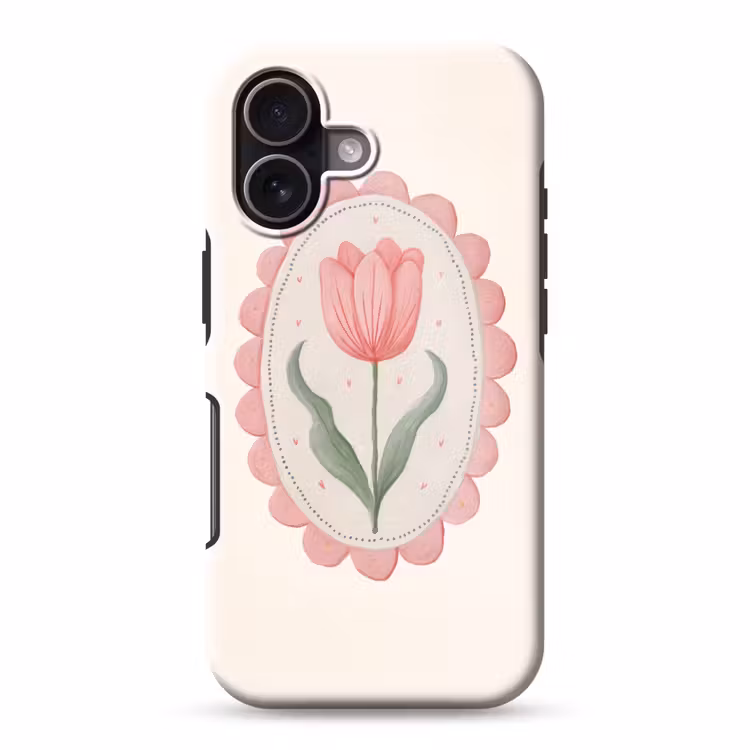 Tulp - Lijst - Ovaal - Illustratie Toughcase MagSafe Apple iPhone 17 klein -3d