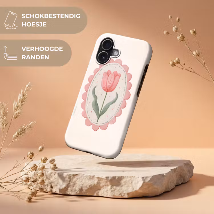 Tulp - Lijst - Ovaal - Illustratie Toughcase MagSafe Apple iPhone 17 klein -USP_RandenV_NL