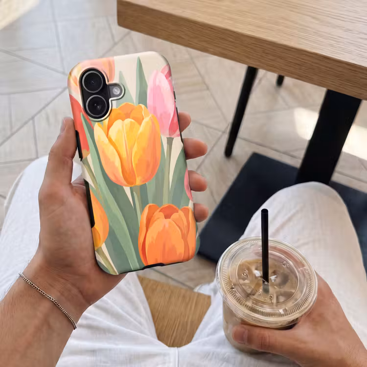 Tulpen - Abstract - Kleurrijk Toughcase MagSafe Apple iPhone 17 klein -Sfeer1M