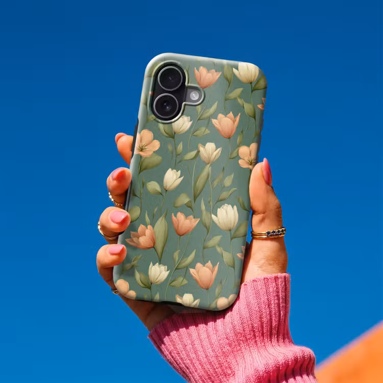 Tulpen - Botanisch - Groen Toughcase MagSafe Apple iPhone 17 klein 1017 -Sfeer1V