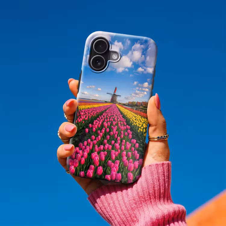 Tulpen - Holland - Molen - Kleurrijk Toughcase MagSafe Apple iPhone 17 klein -Sfeer1V
