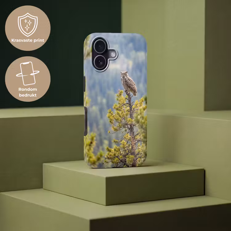 Uil - Oehoe - Bomen - Natuur Toughcase MagSafe Apple iPhone 17 klein -USP_PrintM_NL