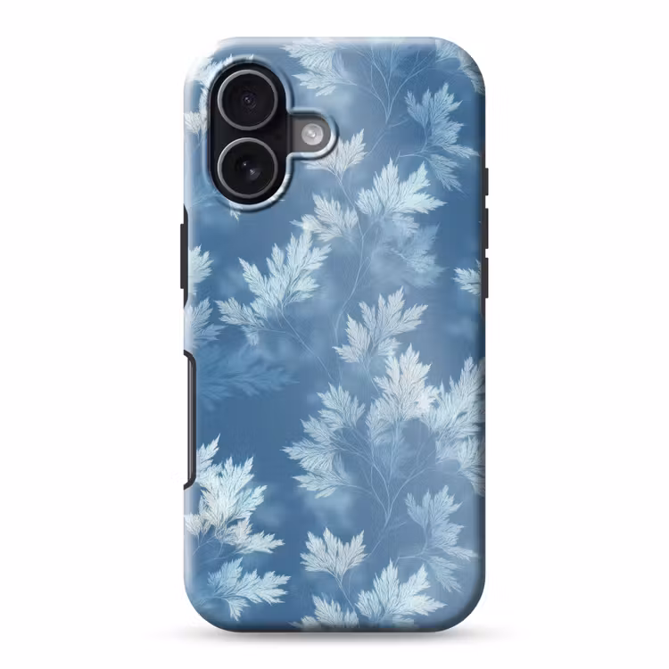 Varen - Botanisch - Patroon - Grijsblauw Toughcase MagSafe Apple iPhone 17 klein 1017 -3d
