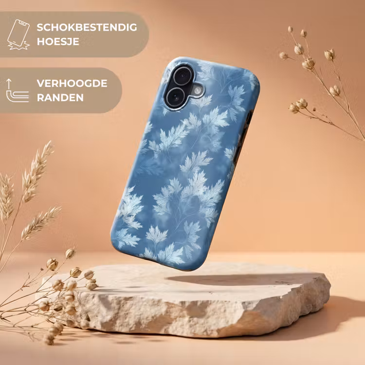 Varen - Botanisch - Patroon - Grijsblauw Toughcase MagSafe Apple iPhone 17 klein 1017 -USP_RandenV_NL