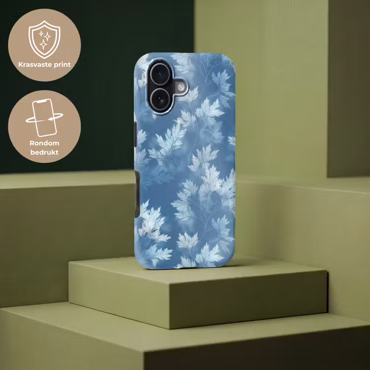 Varen - Botanisch - Patroon - Grijsblauw Toughcase MagSafe Apple iPhone 17 klein 1017 -USP_PrintM_NL