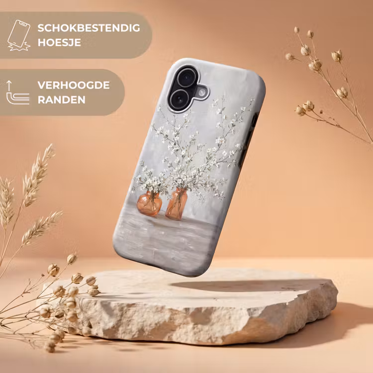 Vazen - Bloemen - Oranje Toughcase MagSafe Apple iPhone 17 klein -USP_RandenV_NL